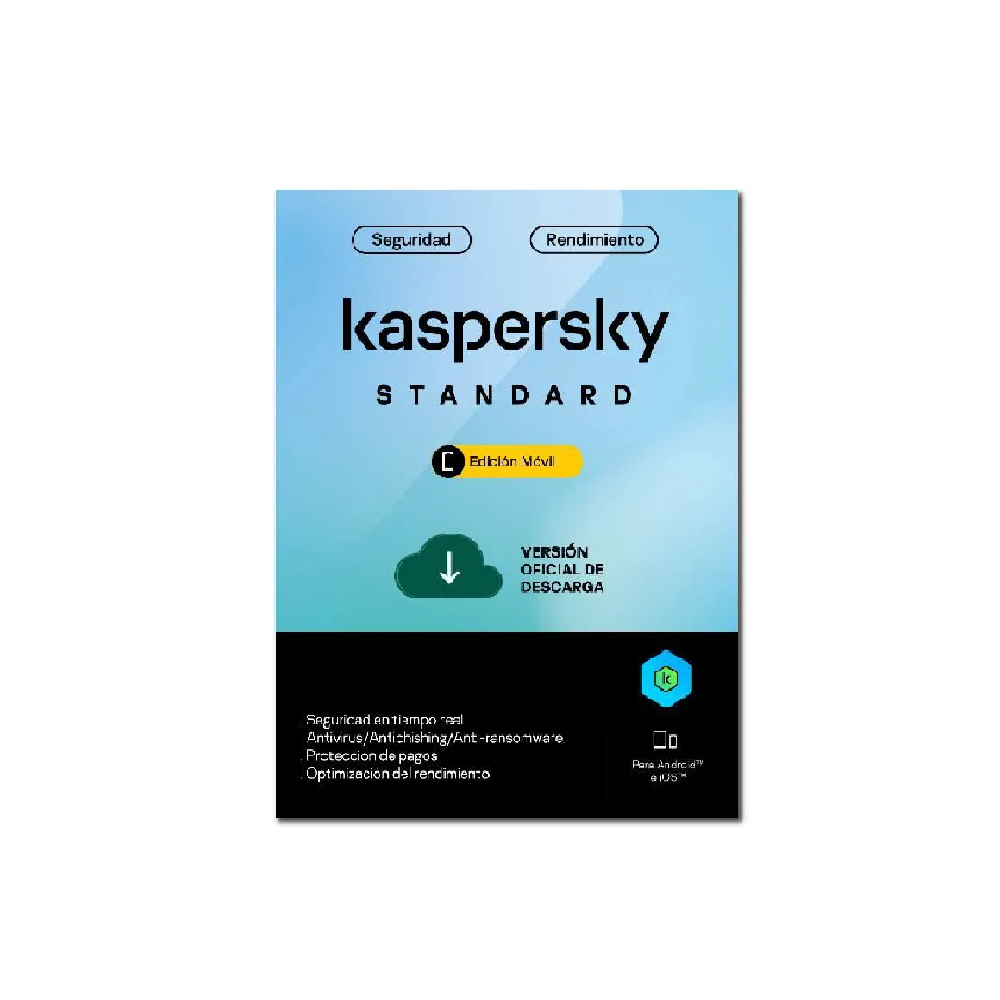 Licencia base kaspersky mobile android y IOS 1 dispositivo1 año