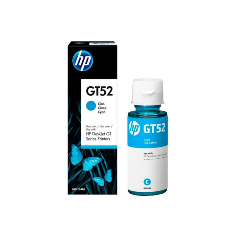 Botella de Tinta HP GT52 M0H54AL 70 ml Color Cian Original